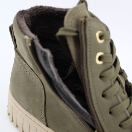 TAMARIS кеды оливкого цвета