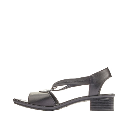 RIEKER черные кожаные босоножки с декором